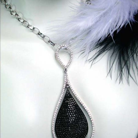Exquisite Black & White Diamond Necklace