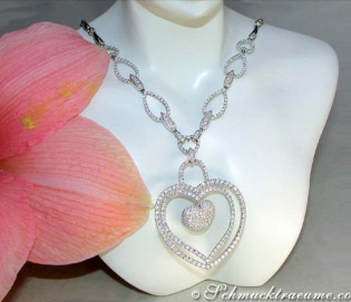 Noble Diamond Heart Necklace (4,88 ct.)