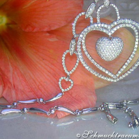Brillanten Herz Collier