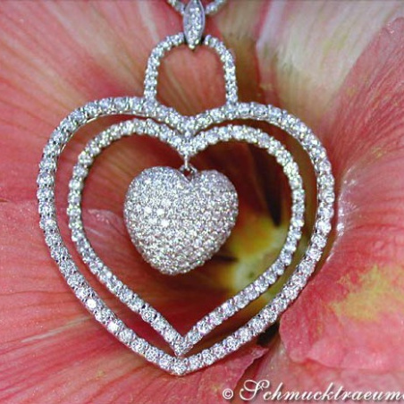 Brillanten Herz Collier