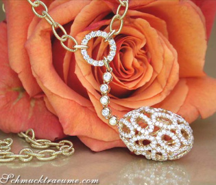 Fancy Diamond "Egg" Necklace