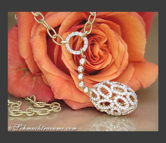 Fancy Diamond "Egg" Necklace Fancy Diamond "Egg" Necklace