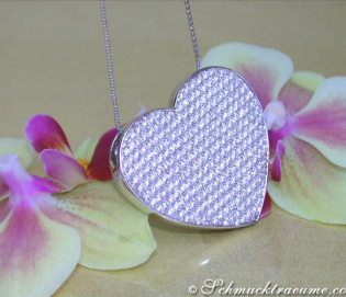 Excellent Diamond Heart Necklace