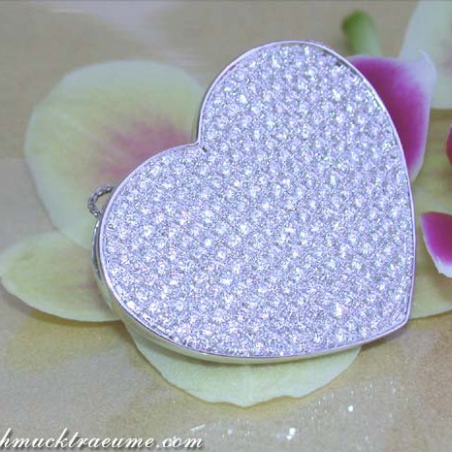 Excellent Diamond Heart Necklace