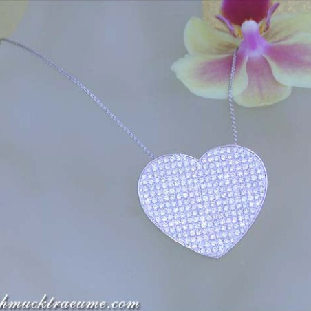 Excellent Diamond Heart Necklace