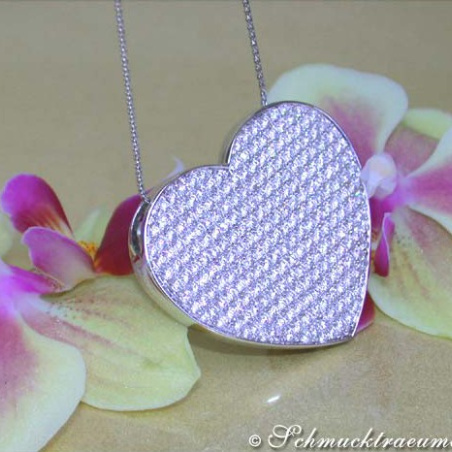 Excellent Diamond Heart Necklace