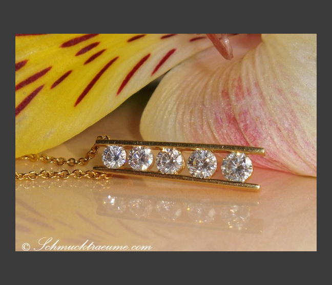 Elegant Diamond Solitaire Pendant on Chain
