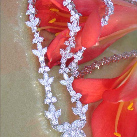 High-end Flower Design Diamond Necklace