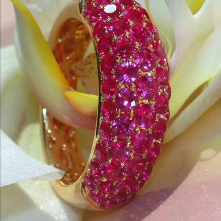 Precious Ruby Pave Ring