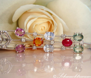 Beautiful Multicolor Gemstone Pendant incl. Chain