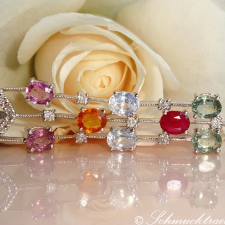 Beautiful Multicolor Gemstone Pendant incl. Chain