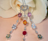 Beautiful Multicolor Gemstone Pendant incl. Chain