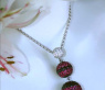 Attractive Necklace with Rubies & Black and White Diamonds