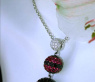 Attractive Necklace with Rubies & Black and White Diamonds
