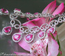 Pink Saphir Collier mit Brillanten