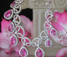 Pink Saphir Collier mit Brillanten
