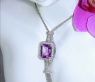 Superb Amethyst Necklace with Diamonds