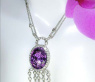 Wonderful Amethyst Necklace with Diamonds