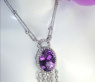 Wonderful Amethyst Necklace with Diamonds