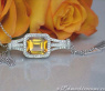 Unique Citrin Necklace with Diamonds