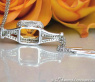 Unique Citrin Necklace with Diamonds