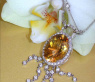 Splendid Citrine Necklace with Diamonds