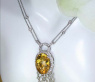 Splendid Citrine Necklace with Diamonds