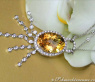 Splendid Citrine Necklace with Diamonds