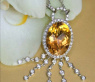 Splendid Citrine Necklace with Diamonds