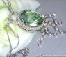 Wonderful Prasiolite Necklace with Diamonds