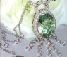 Wonderful Prasiolite Necklace with Diamonds
