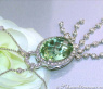 Wonderful Prasiolite Necklace with Diamonds