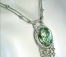 Wonderful Prasiolite Necklace with Diamonds