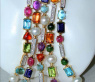 Tremendous Multicolor Gemstone Necklace with Diamonds & Pearls