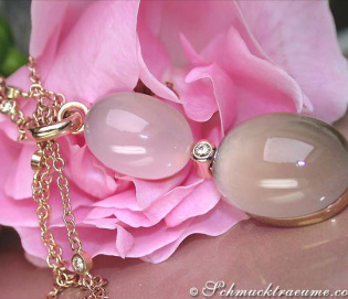 Rosenquarz Rauchquarz Halskette Collier