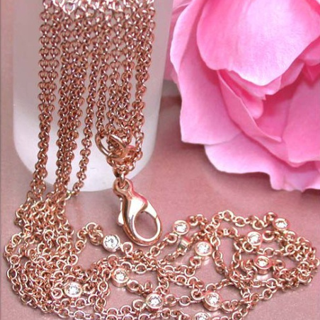 Magnificent Rose Quartz Smoky Quartz Diamond Necklace