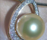 Golden Southsea Pearl Pendant with Diamonds (Mikimoto Design)