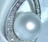 Pretty Southsea Pearl Pendant with Diamonds (Mikimoto Design)