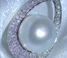 Pretty Southsea Pearl Pendant with Diamonds (Mikimoto Design)