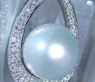 Pretty Southsea Pearl Pendant with Diamonds (Mikimoto Design)