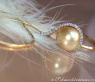 Golden South Sea Pearl Pendant with Diamond Collar