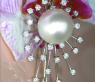 Opulent Southsea Pearl Pendant / Brooch with Diamonds
