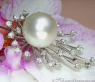 Opulent Southsea Pearl Pendant / Brooch with Diamonds