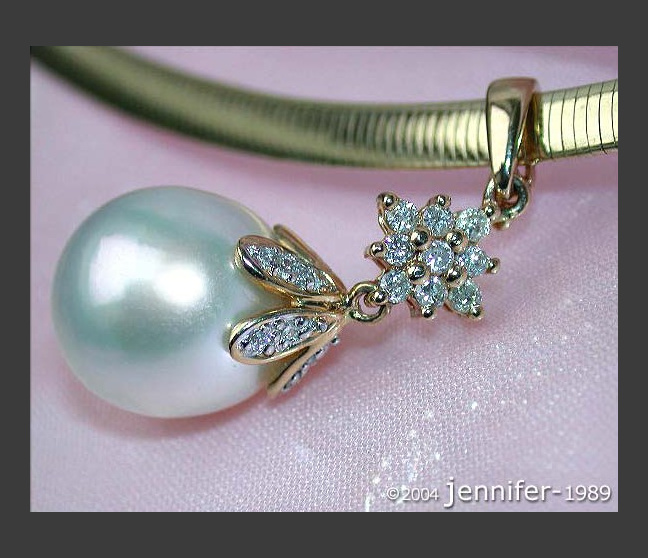 Timeless Southsea Pearl Diamond Pendant Timeless Southsea Pearl Diamond Pendant