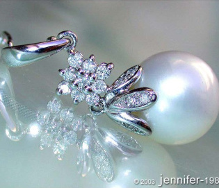 Southsea Pearl Diamond Pendant incl. Chain