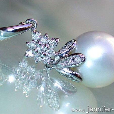 Southsea Pearl Diamond Pendant incl. Chain
