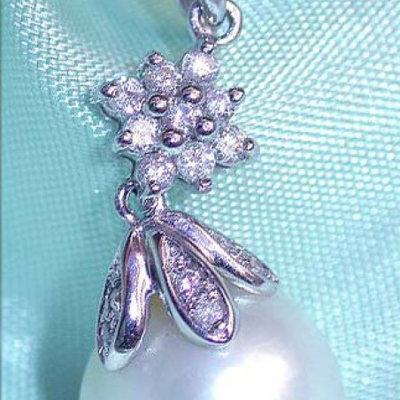 Southsea Pearl Diamond Pendant incl. Chain