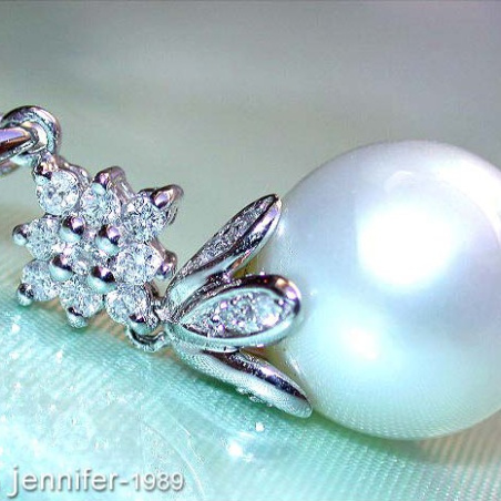 Southsea Pearl Diamond Pendant incl. Chain