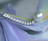 Extra long South Sea Pearl Pendant with Diamonds