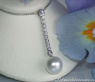 Extra long South Sea Pearl Pendant with Diamonds